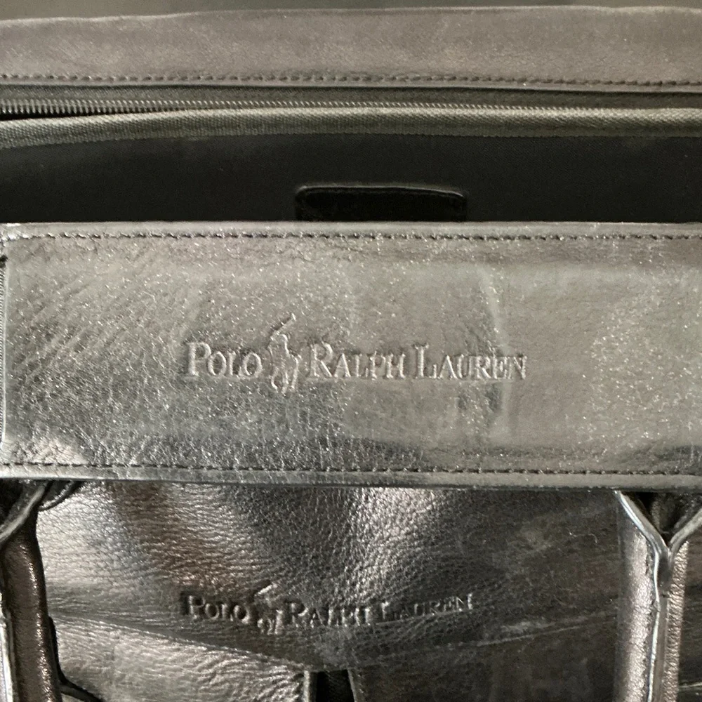 Polo by Ralph Lauren Black Leather Laptop Bag